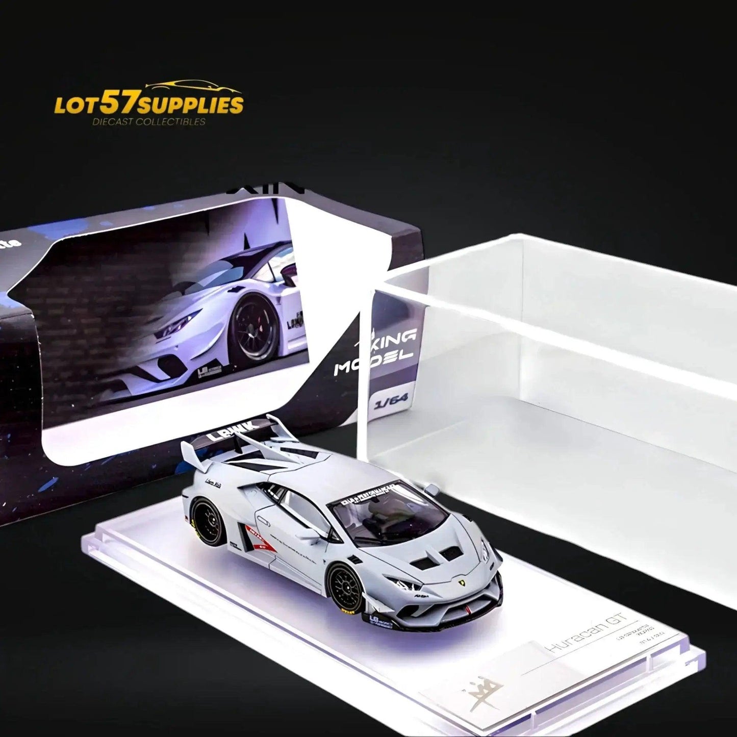  (Pre-Order) King Model Lamborghini Huracan LBWK Air Force Grey 1:64 -  ToylandEU™