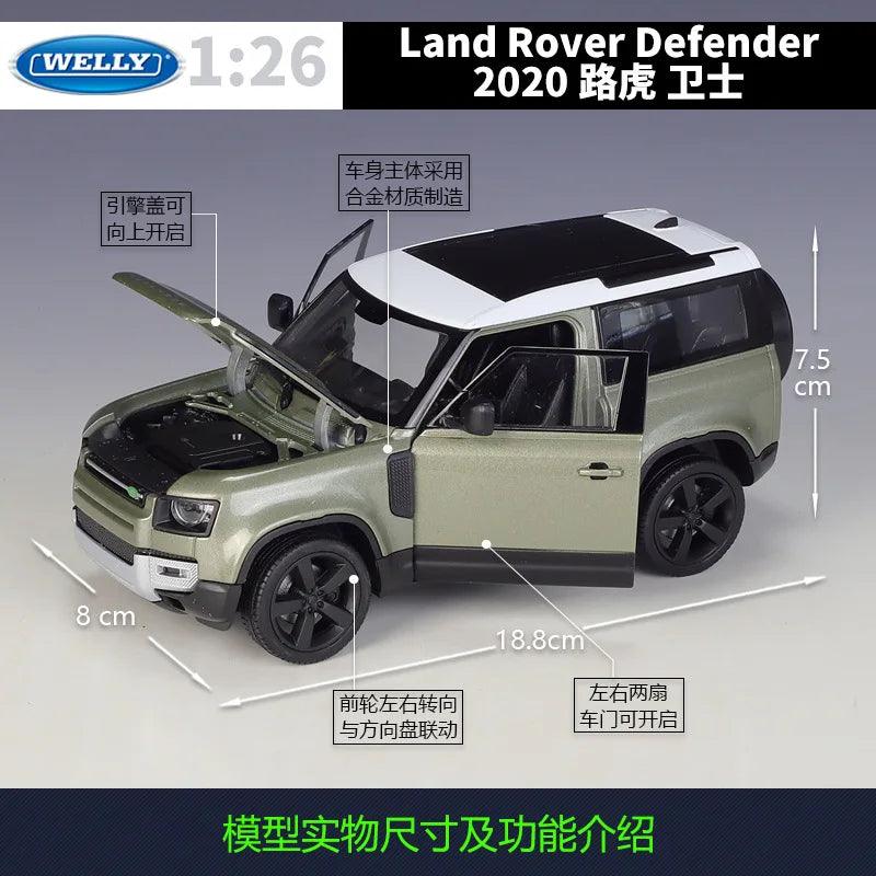  Diecast Car | Land Rover Defender 90 1:26 | Toylandeu™ 