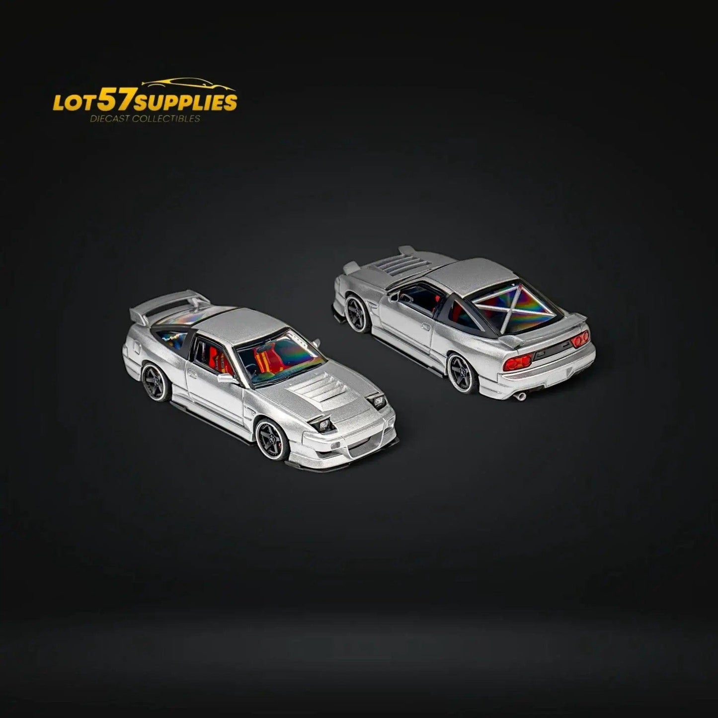 MicroTurbo Nissan 180SX Miyabi Metallic Silver 1:64 -  ToylandEU™