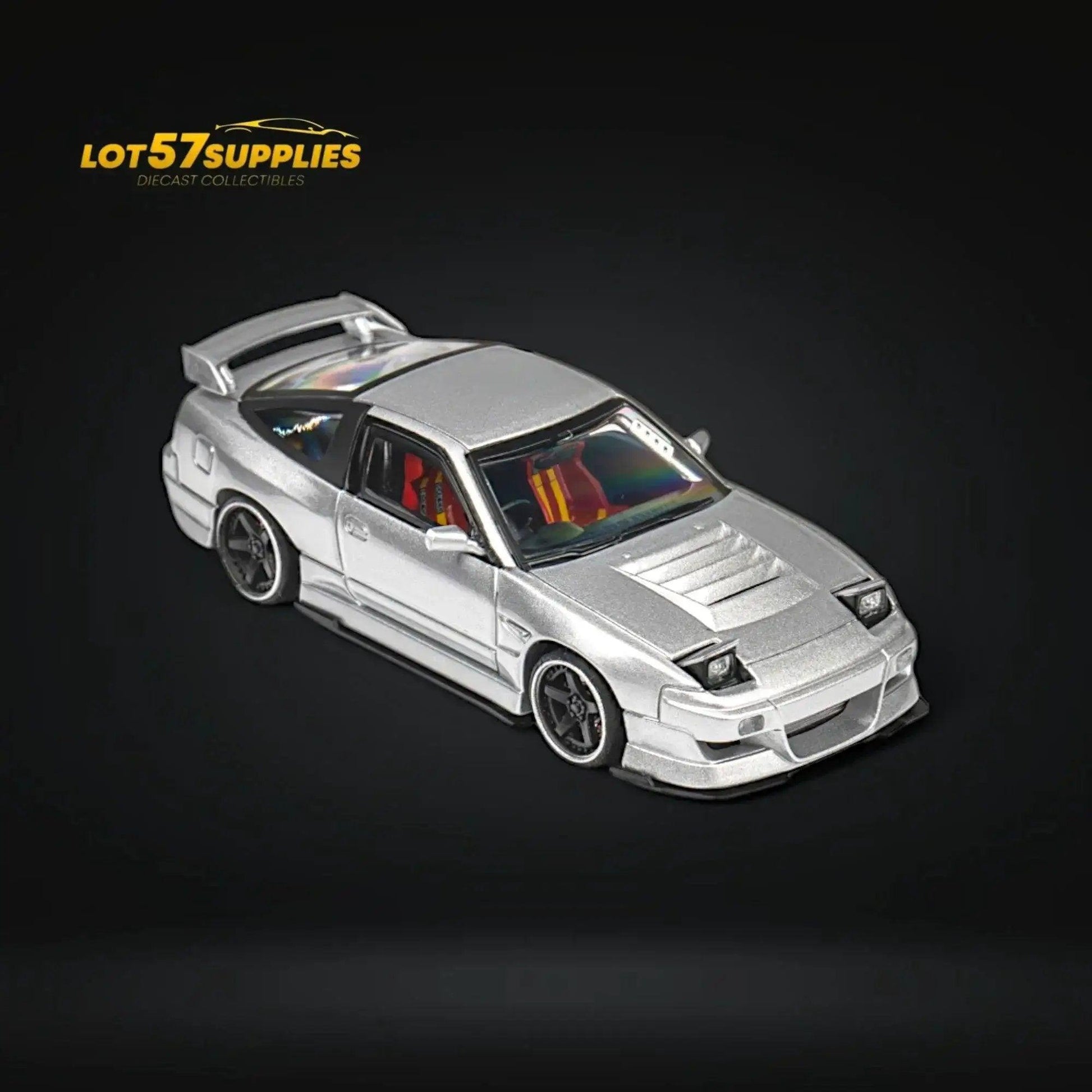  MicroTurbo Nissan 180SX Miyabi Metallic Silver 1:64 -  ToylandEU™