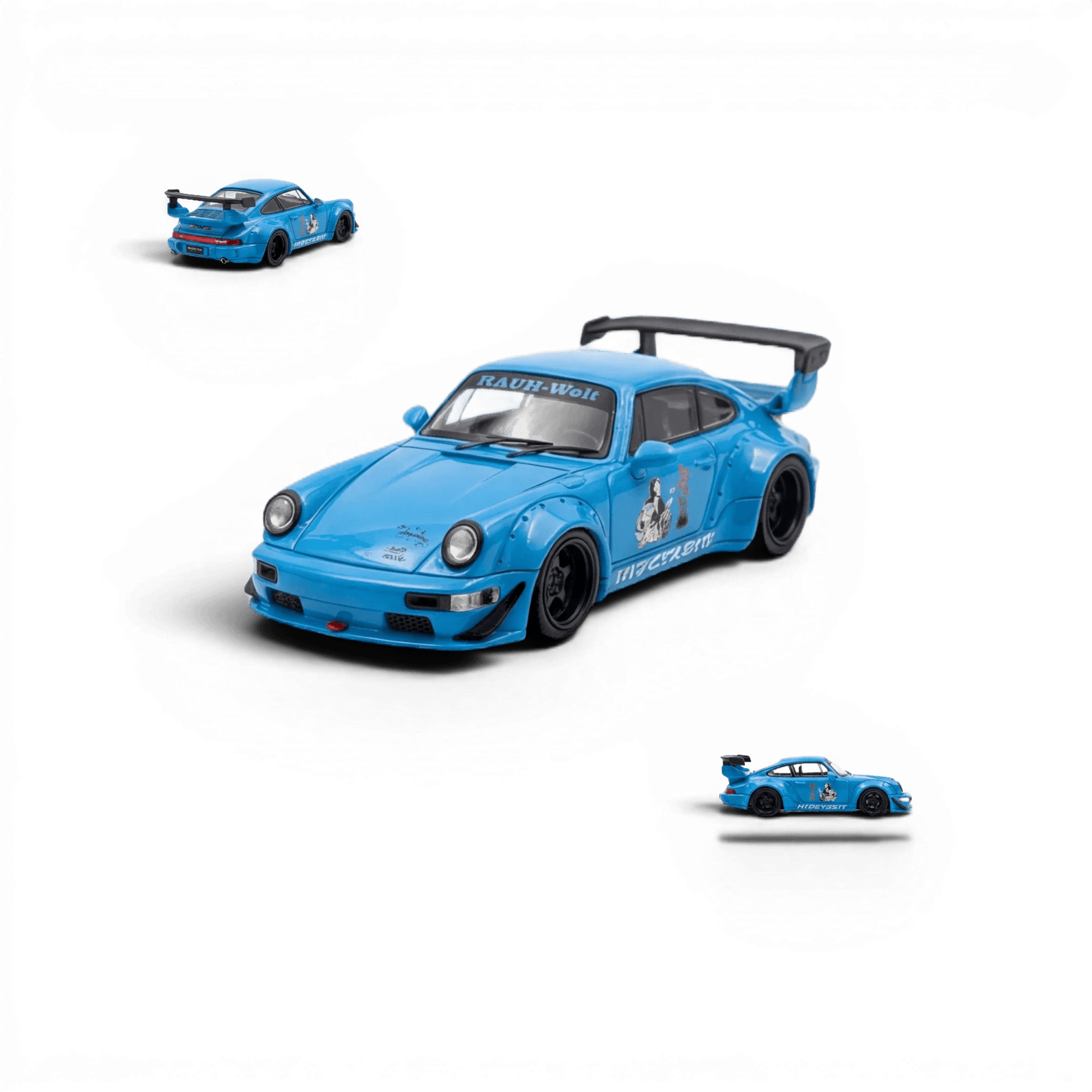 Diecast Car | Mini Station Porsche 911 964 RWB HIDEYOSHI blue