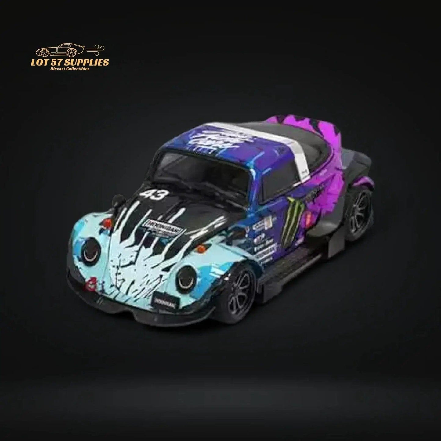  Mini Station Volkswagen Beetle Targa RWB Pink Flower Livery 1:64 -  ToylandEU™