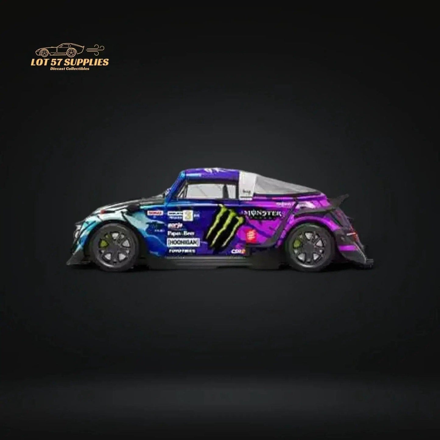  Mini Station Volkswagen Beetle Targa RWB Pink Flower Livery 1:64 -  ToylandEU™