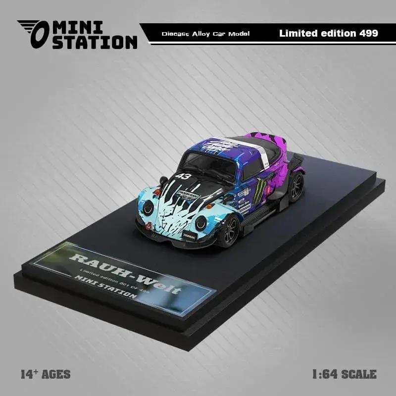  Mini Station Volkswagen Beetle Targa RWB Pink Flower Livery 1:64 -  ToylandEU™