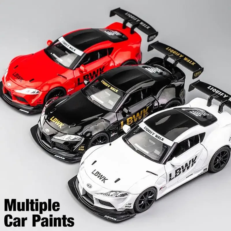 Diecast Car Model 1:22 Scale Alloy Toyota Supra for Desk Display Gift - ToylandEU