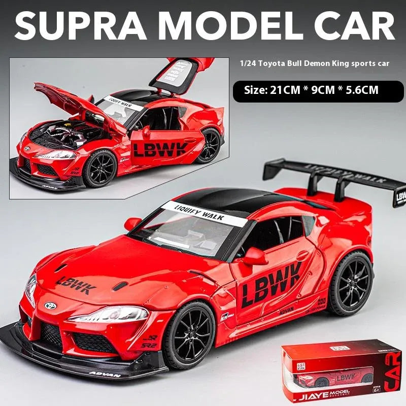 Diecast Car Model 1:22 Scale Alloy Toyota Supra for Desk Display Gift - ToylandEU