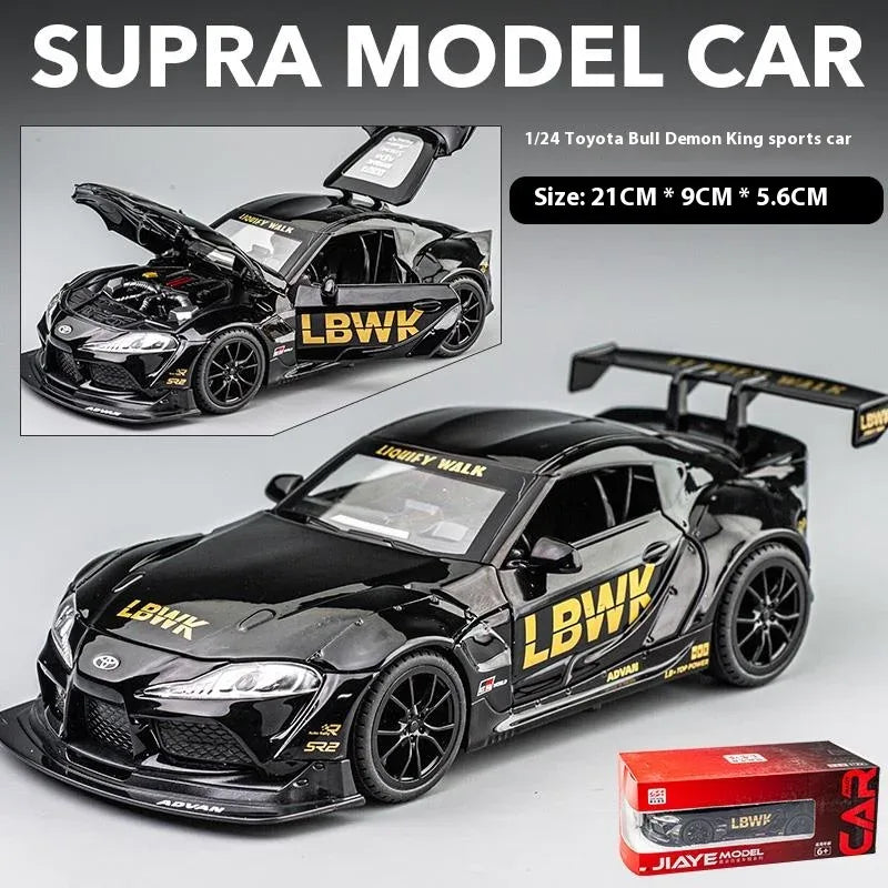 Diecast Car Model 1:22 Scale Alloy Toyota Supra for Desk Display Gift - ToylandEU