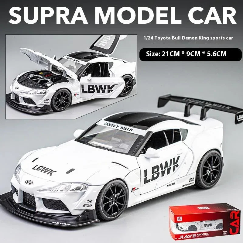 Diecast Car Model 1:22 Scale Alloy Toyota Supra for Desk Display Gift - ToylandEU