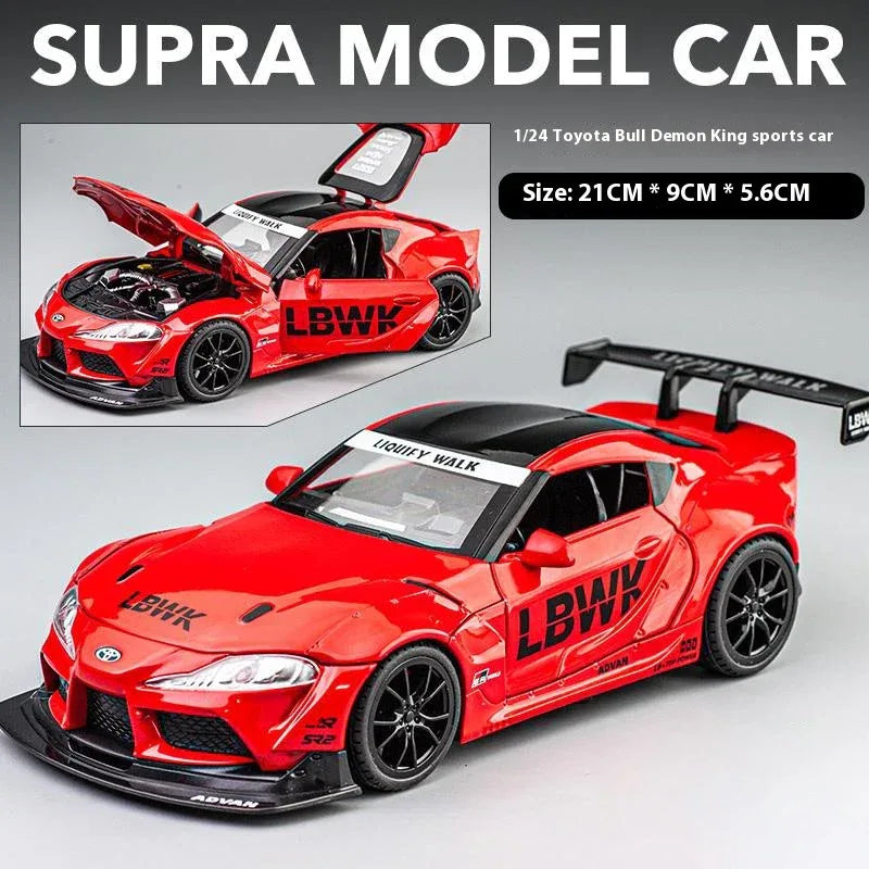 Diecast Car Model 1:22 Scale Alloy Toyota Supra for Desk Display Gift - ToylandEU