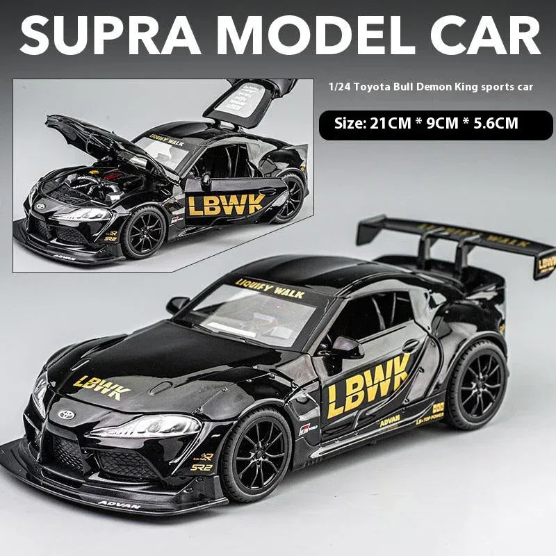 Diecast Car Model 1:22 Scale Alloy Toyota Supra for Desk Display Gift - ToylandEU