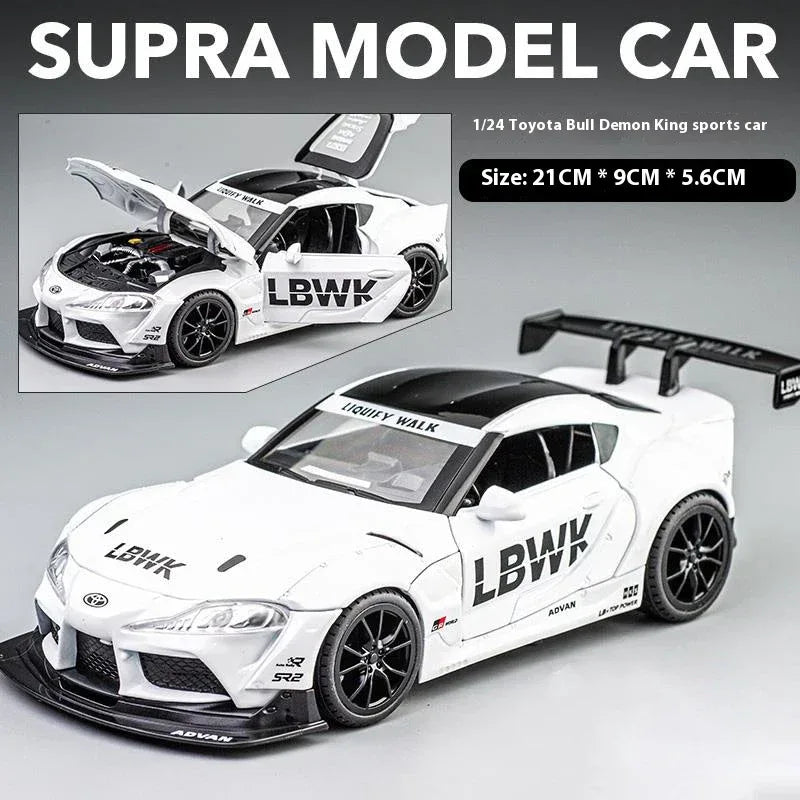 Diecast Car Model 1:22 Scale Alloy Toyota Supra for Desk Display Gift - ToylandEU