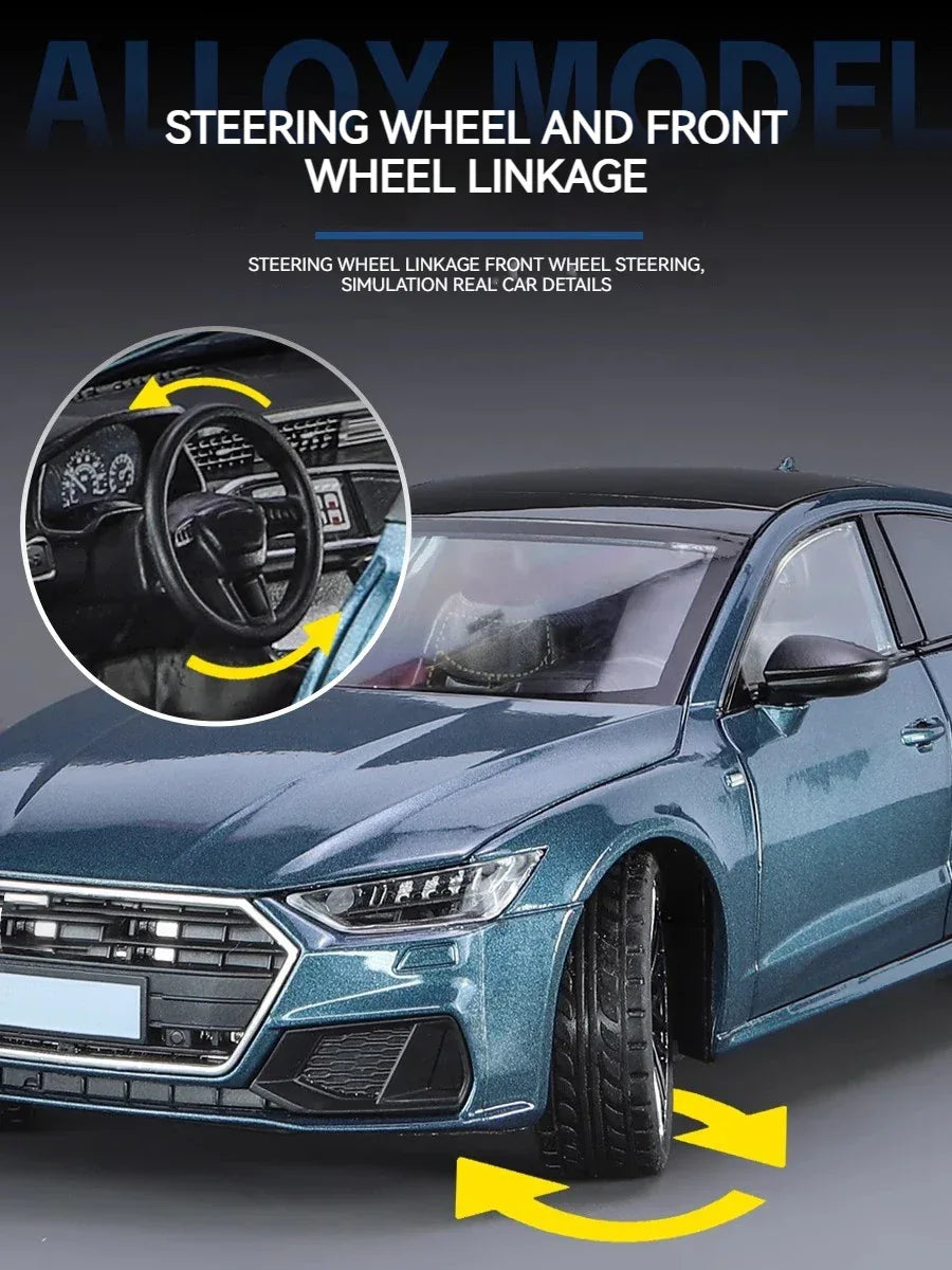 Diecast Car Model 1:24 Alloy With Sound Light For Collectors - ToylandEU