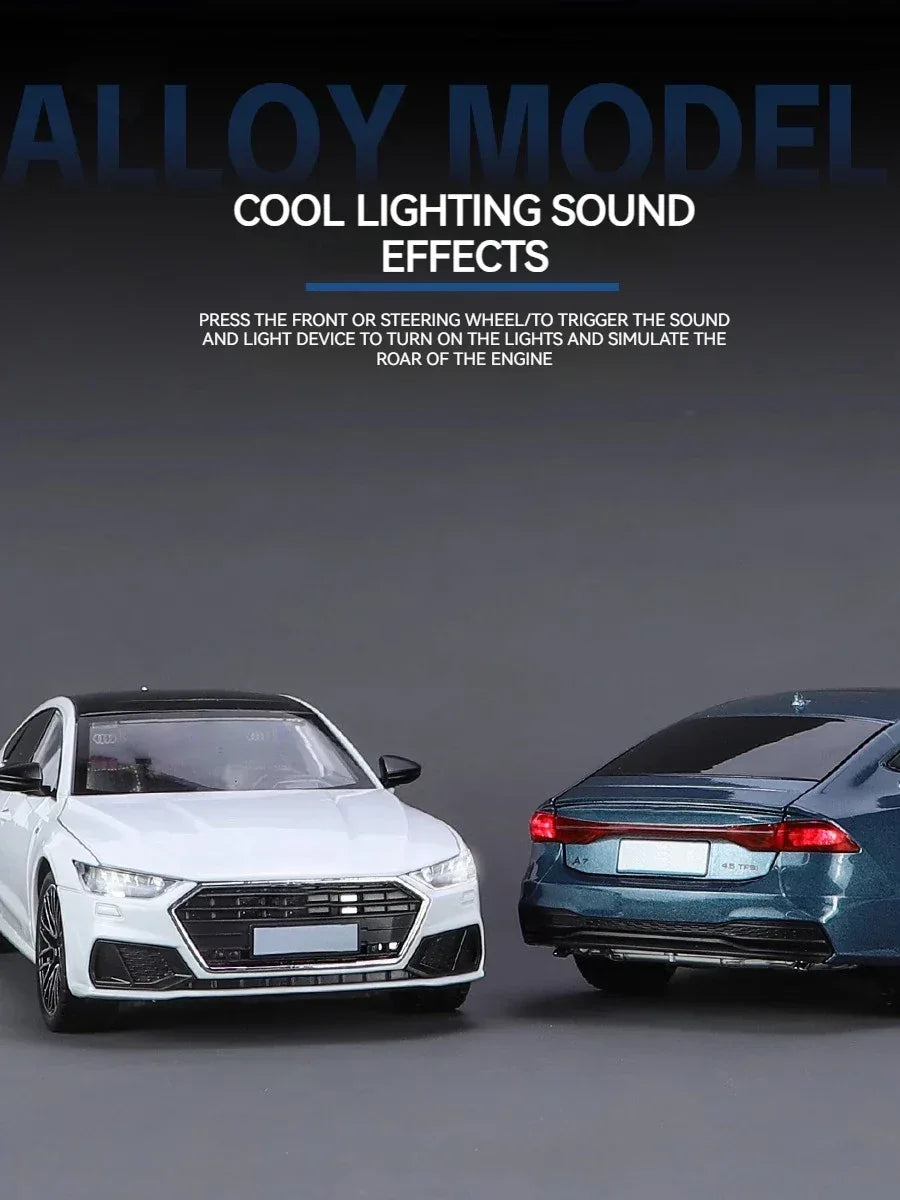 Diecast Car Model 1:24 Alloy With Sound Light For Collectors - ToylandEU