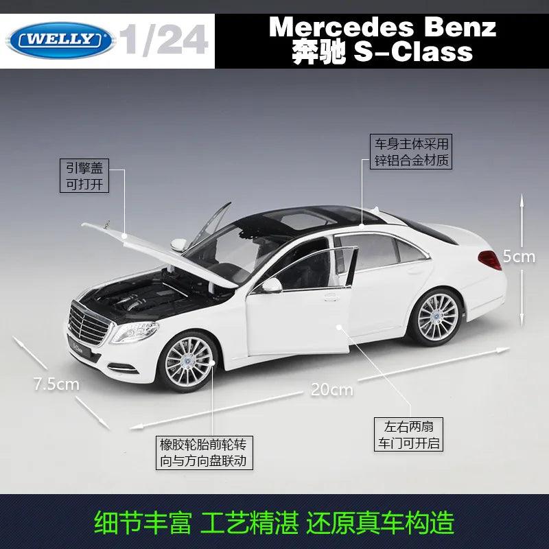  Diecast Car Model | 1:24 Mercedes S Class | Toylandeu 