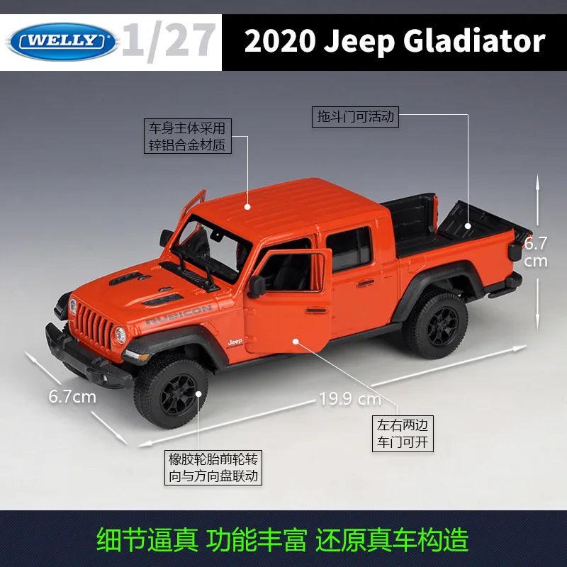  Diecast Car Model 1 27 Jeep Gladiator 2020|Toylandeu™ 