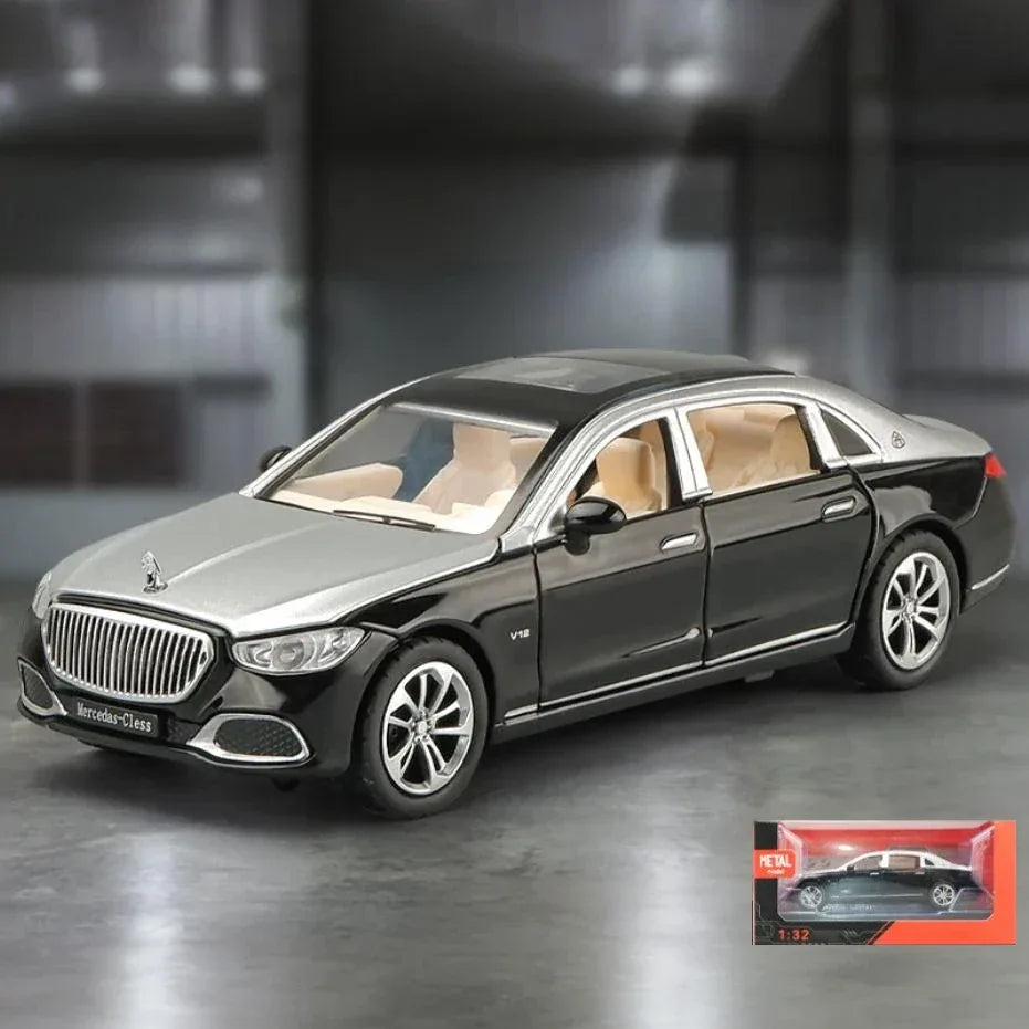 Diecast Car Model 1 To 32 Benz Maybach S680 Sound Light For Collectors - ToylandEU