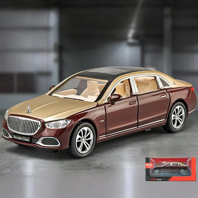 Diecast Car Model 1 To 32 Benz Maybach S680 Sound Light For Collectors - ToylandEU