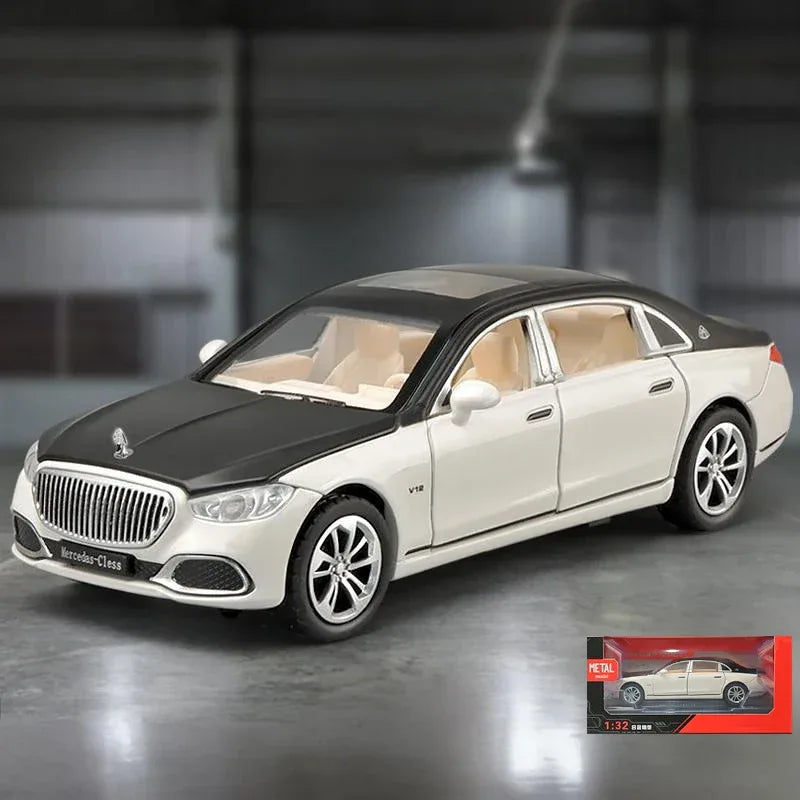 Diecast Car Model 1 To 32 Benz Maybach S680 Sound Light For Collectors - ToylandEU