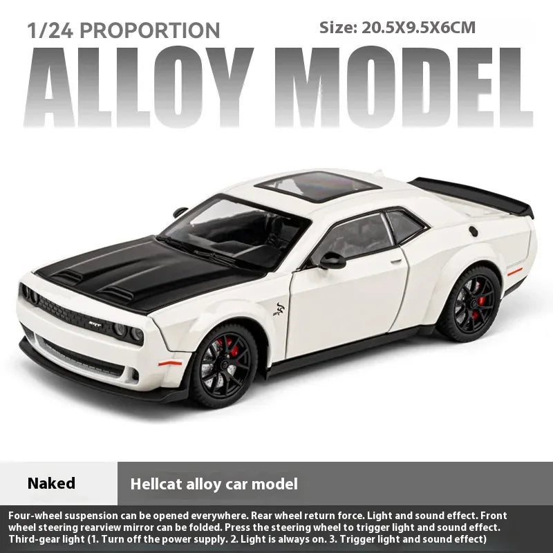 Diecast Car Model Challenger Hellcat Redeye 1:24 Scale For Collectors - ToylandEU