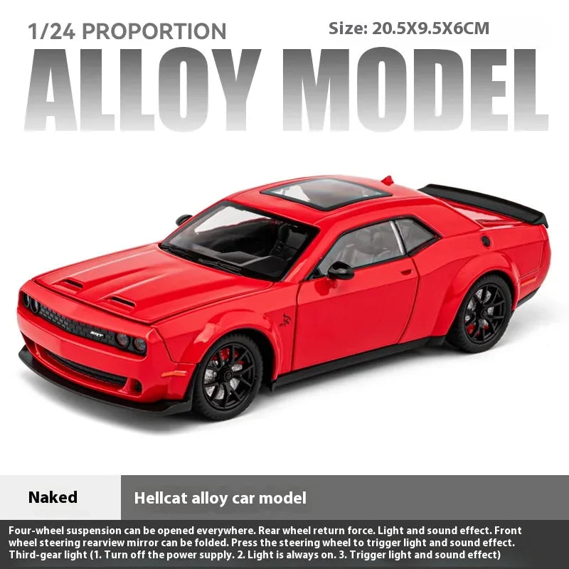 Diecast Car Model Challenger Hellcat Redeye 1:24 Scale For Collectors - ToylandEU