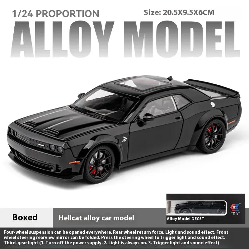 Diecast Car Model Challenger Hellcat Redeye 1:24 Scale For Collectors - ToylandEU