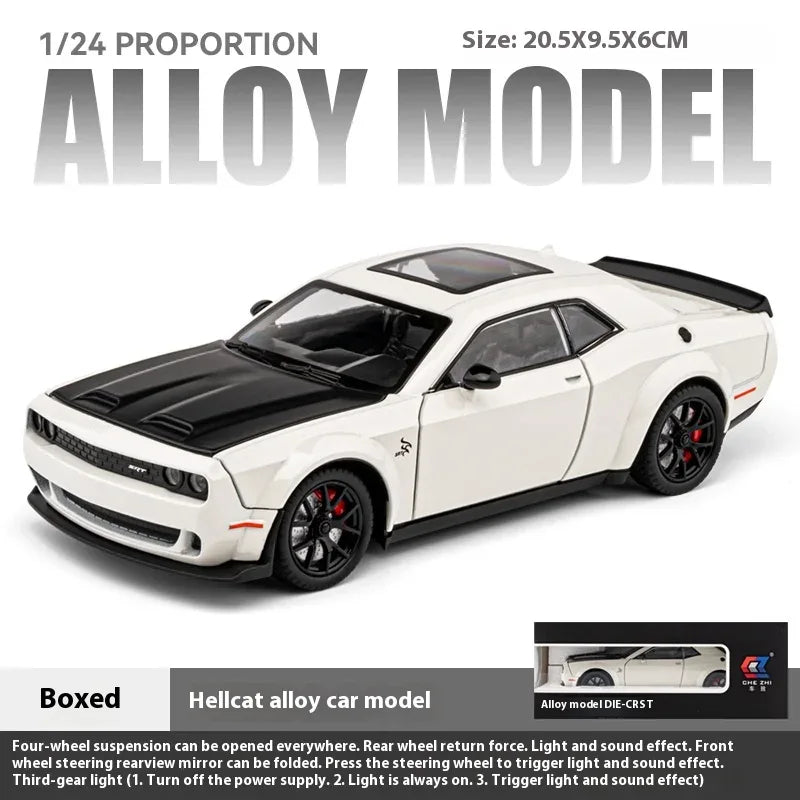 Diecast Car Model Challenger Hellcat Redeye 1:24 Scale For Collectors - ToylandEU