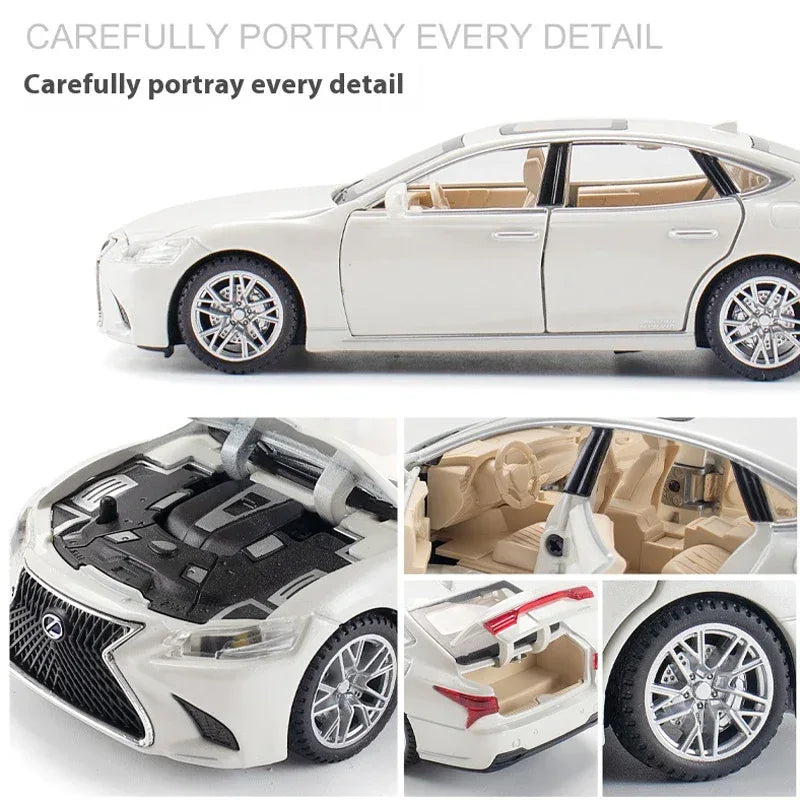 Diecast Car Model Lexus LS500H Sound and Light for Collectors - ToylandEU