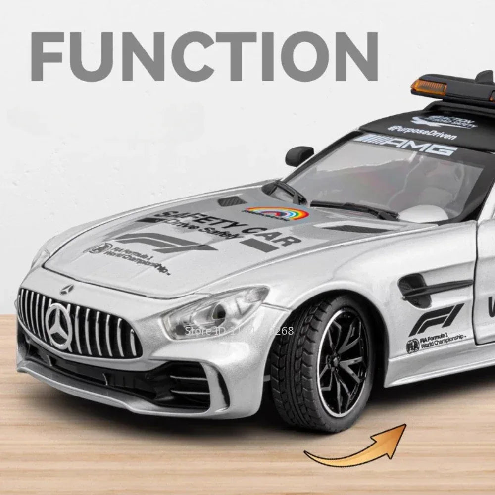 Diecast Car Model With Sound And Lights Including Doors Open - ToylandEU