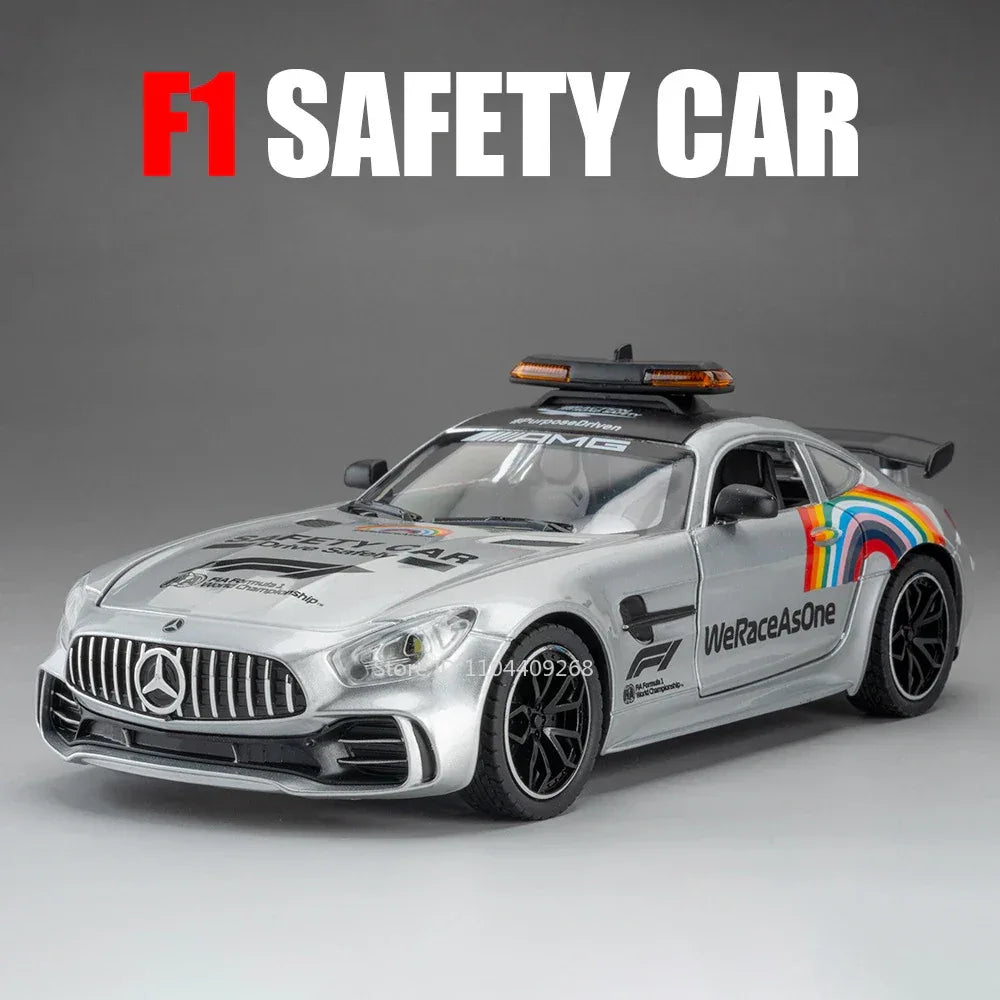 Diecast Car Model With Sound And Lights Including Doors Open - ToylandEU