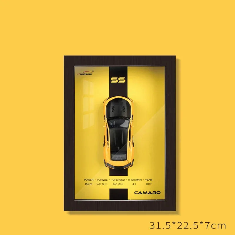Diecast Car Photo Frame 1:32 Model With Light Display For Collectors - ToylandEU