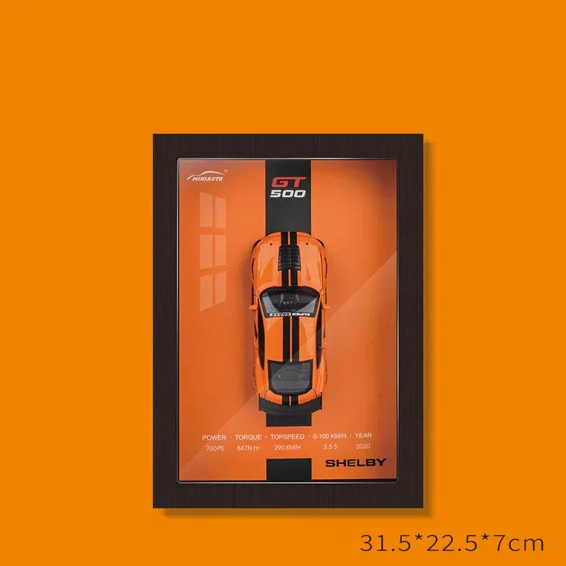 Diecast Car Photo Frame 1:32 Model With Light Display For Collectors - ToylandEU