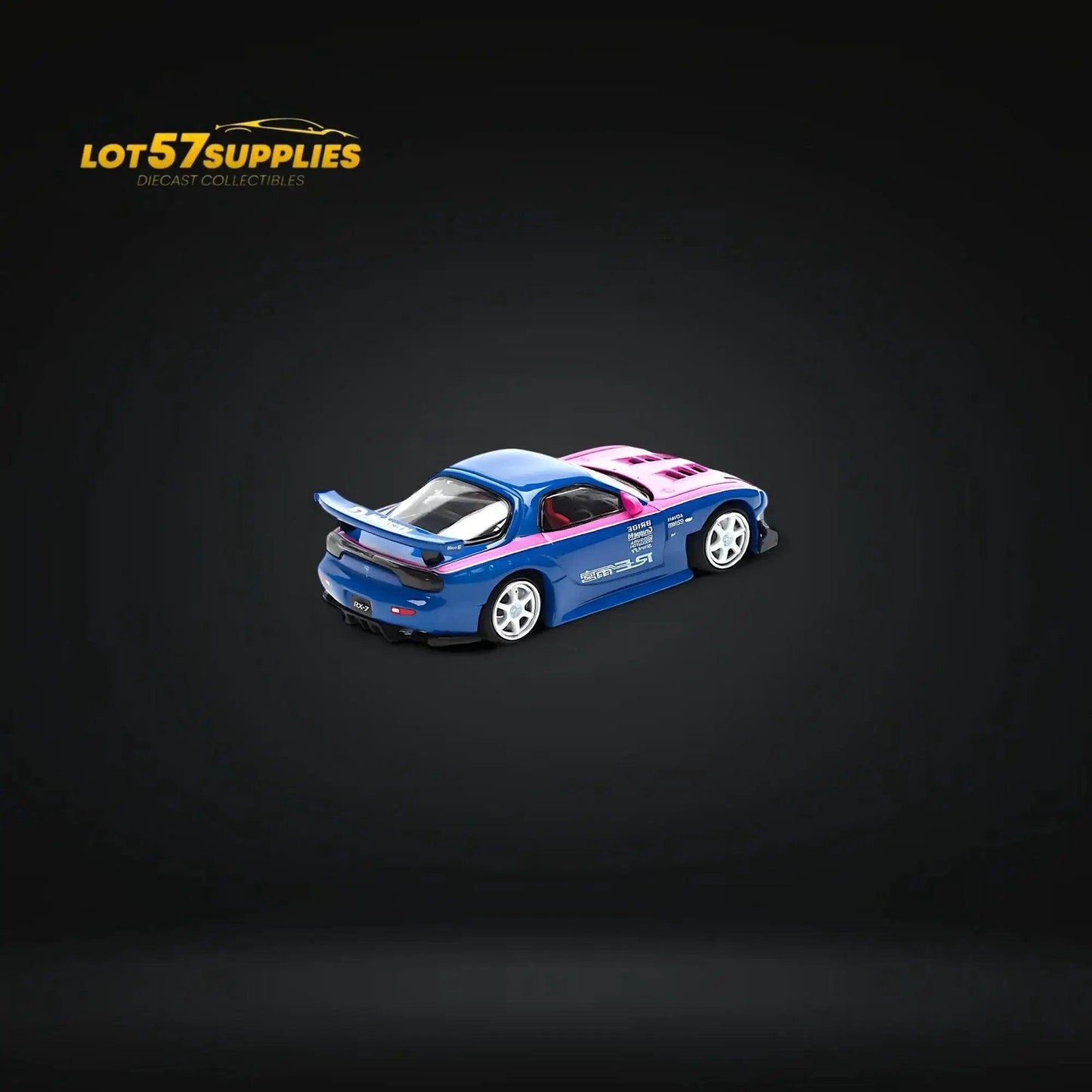  PopRace Mazda RX7 RE-AMEMIYA Blue/Pink 1:64 -  ToylandEU™