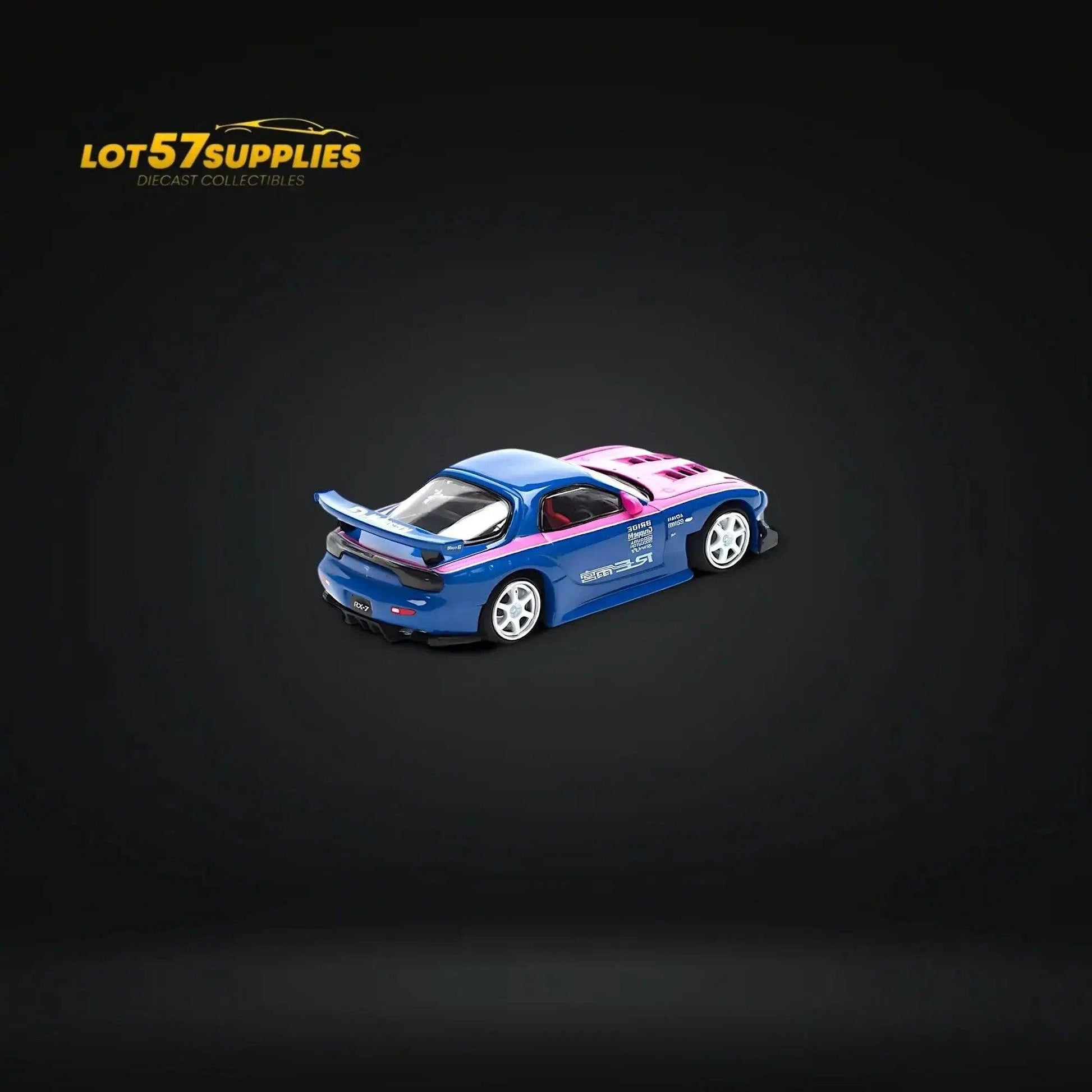  PopRace Mazda RX7 RE-AMEMIYA Blue/Pink 1:64 -  ToylandEU™