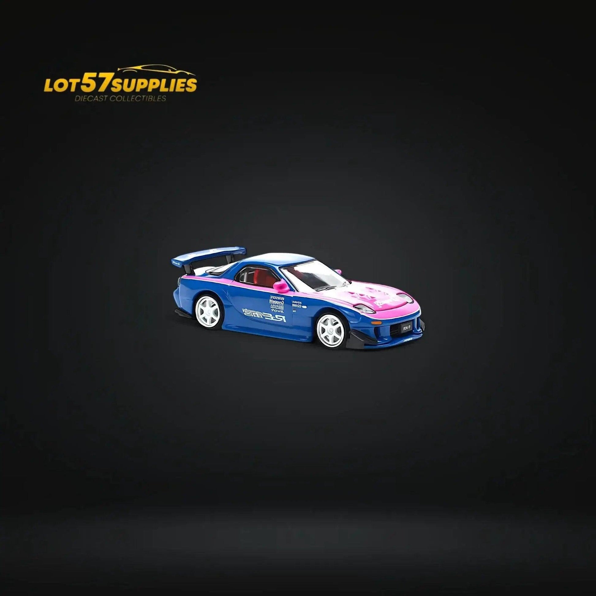  PopRace Mazda RX7 RE-AMEMIYA Blue/Pink 1:64 -  ToylandEU™