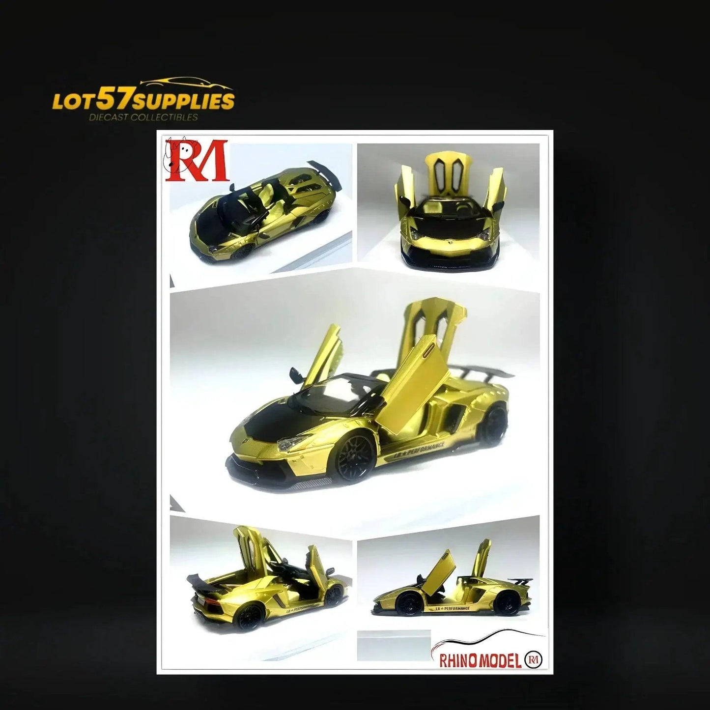  Rhino Model Lamborghini LP700-4 Roadster LBWK Gold 1:64 -  ToylandEU™