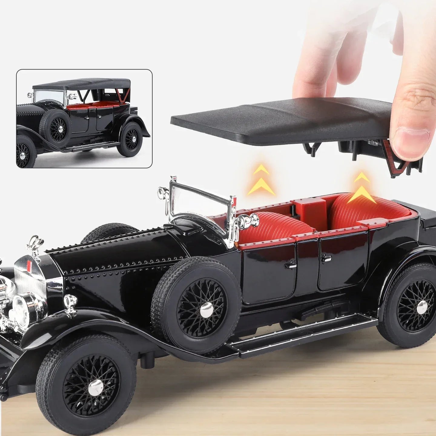 Diecast Car Rolls Royce Phantom I 1925 Pull Back For Collectors - ToylandEU
