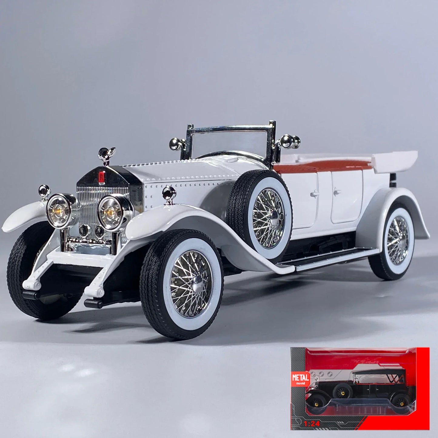 Diecast Car Rolls Royce Phantom I 1925 Pull Back For Collectors - ToylandEU