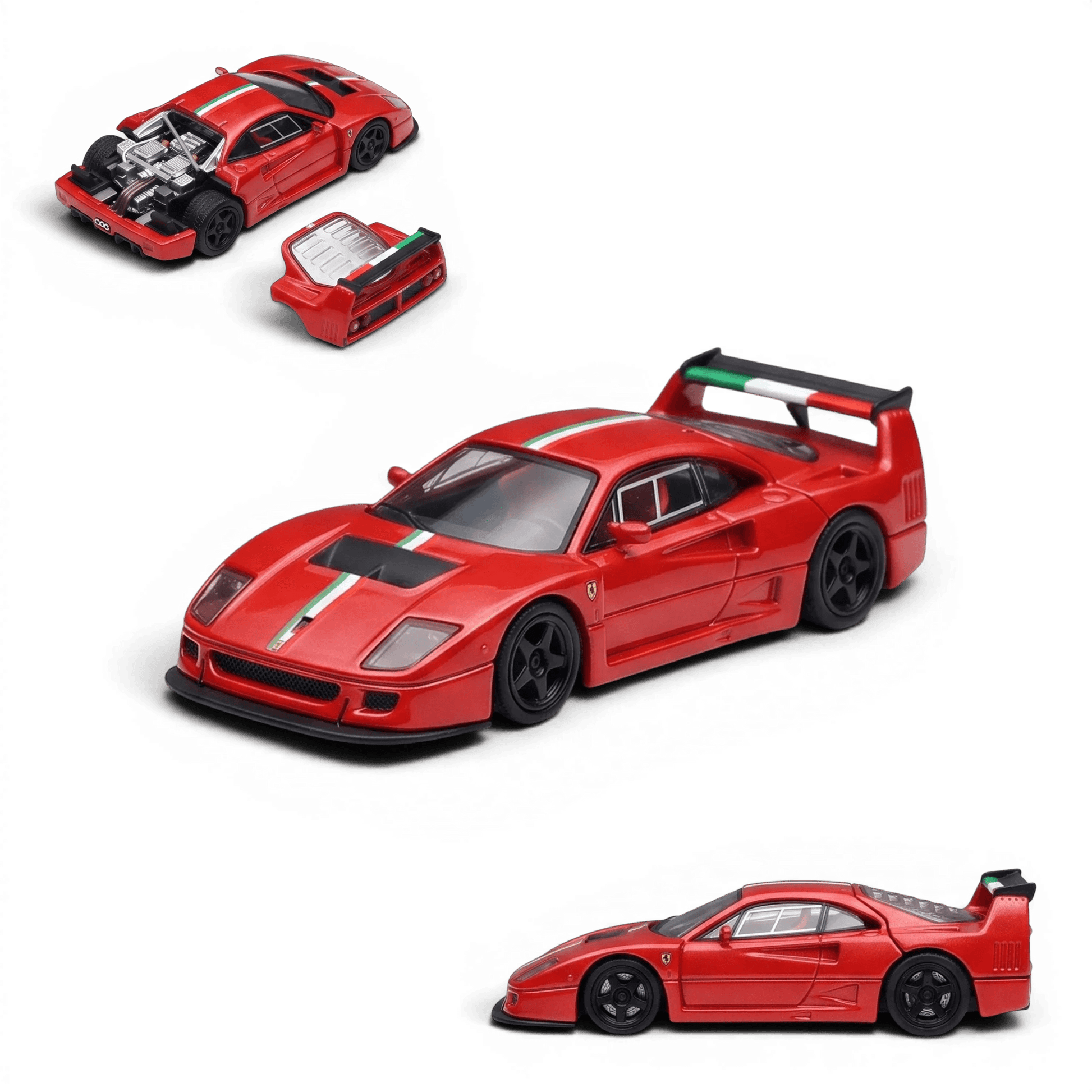 Diecast Car | Stance | Hunters Ferrari F40 LM Italian Stripe Red