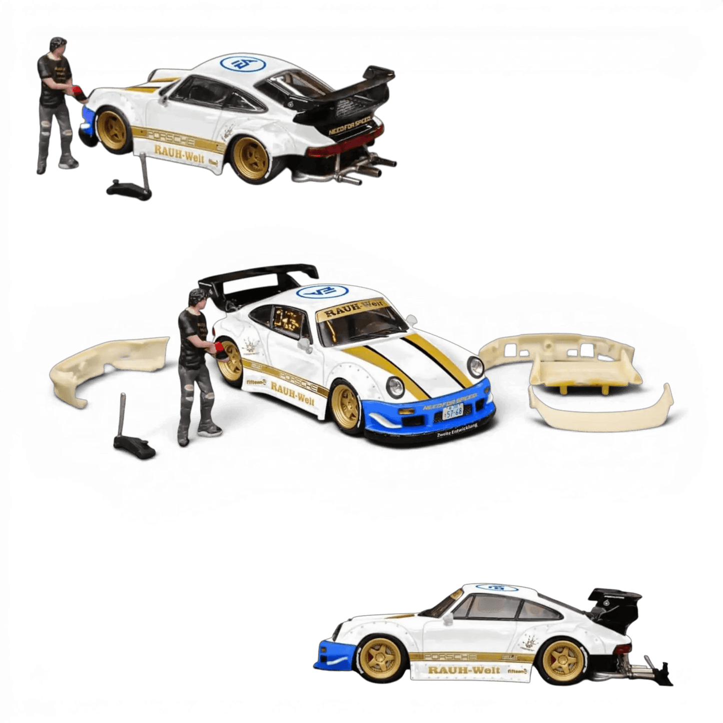  Star Model Porsche RWB 930 GT Wing NFS White Livery 1:64 -  ToylandEU™