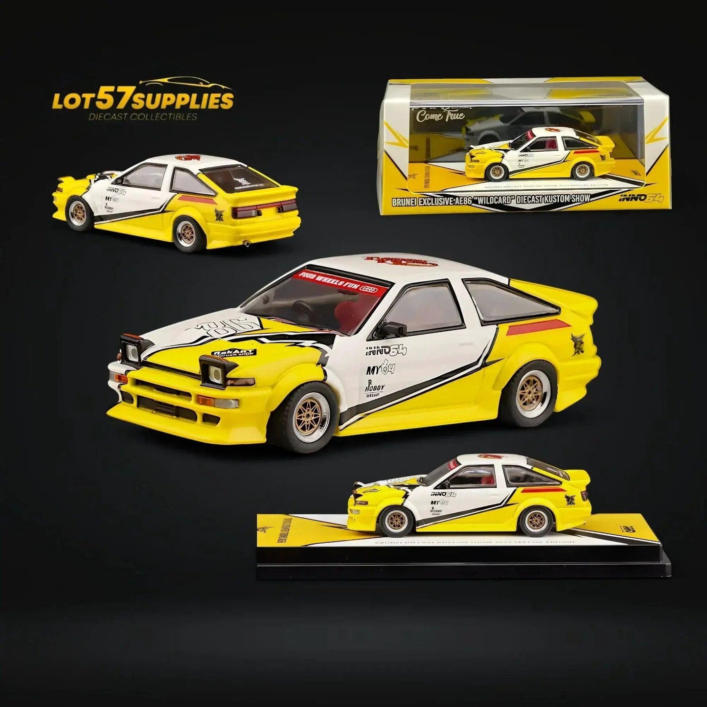  Inno64 Toyota Sprinter Trueno AE86 Brunei Diecast Kustom Show 24' 1:64 -  ToylandEU™