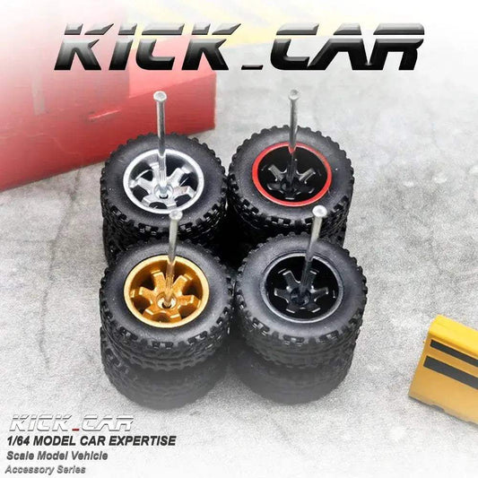  Diecast Car Wheels Rubber Tires Off Road Trucks Pro -  ToylandEU™