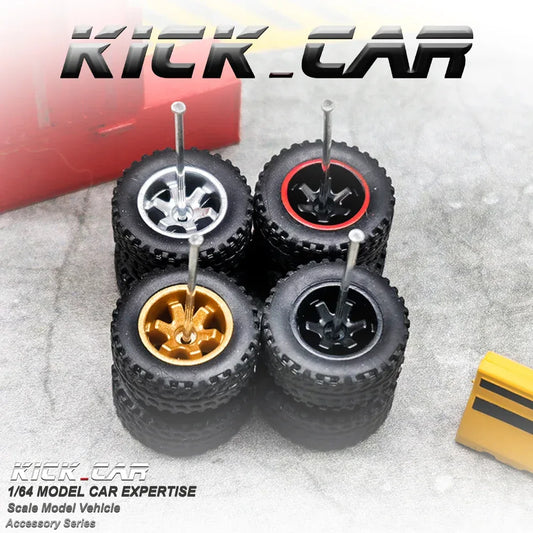 Diecast Car Wheels With Rubber Tires For Off Road Trucks - ToylandEU
