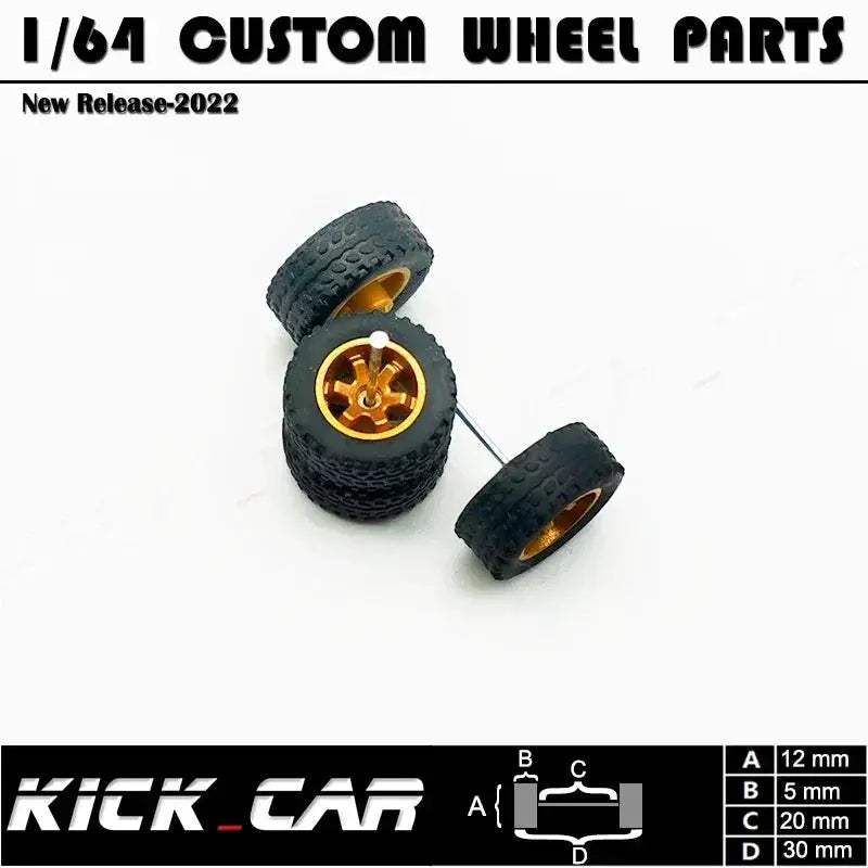 Diecast Car Wheels With Rubber Tires For Off Road Trucks - ToylandEU