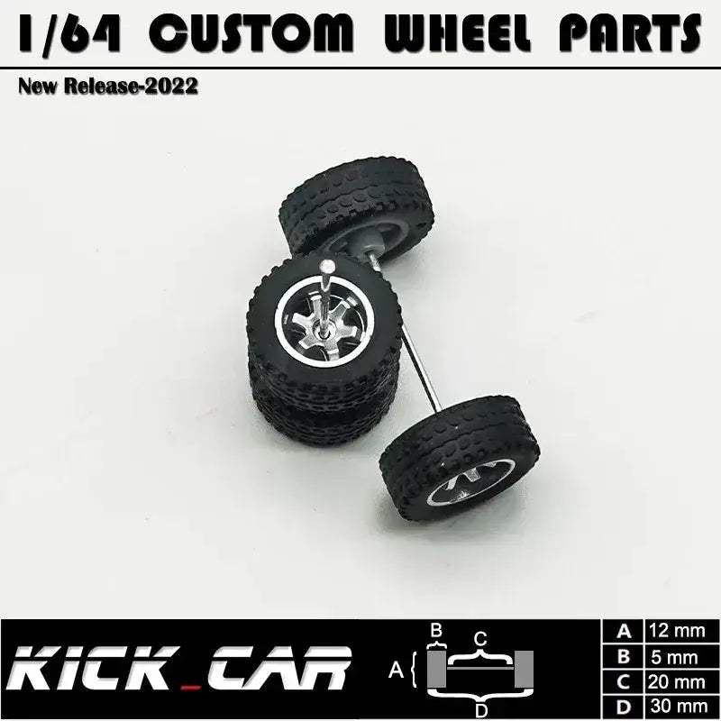Diecast Car Wheels With Rubber Tires For Off Road Trucks - ToylandEU