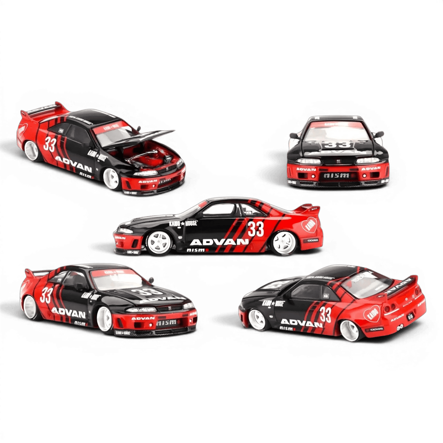  Mini-GT x KAIDO Nissan Skyline GT-R R33 Kaido Works ADVAN 1:64 -  ToylandEU™