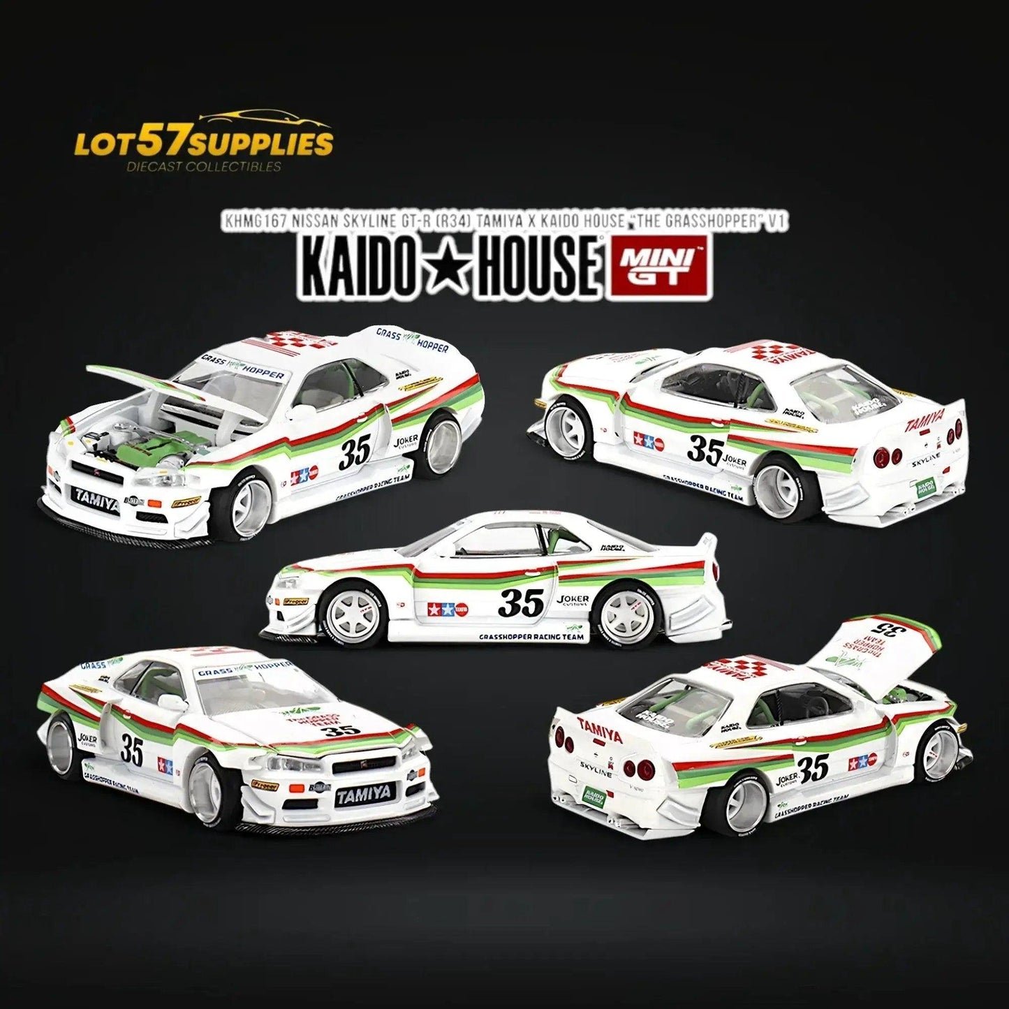  Mini GT x Kaido House Skyline GT-R R34 "The Grasshopper" V1 1:64 -  ToylandEU™