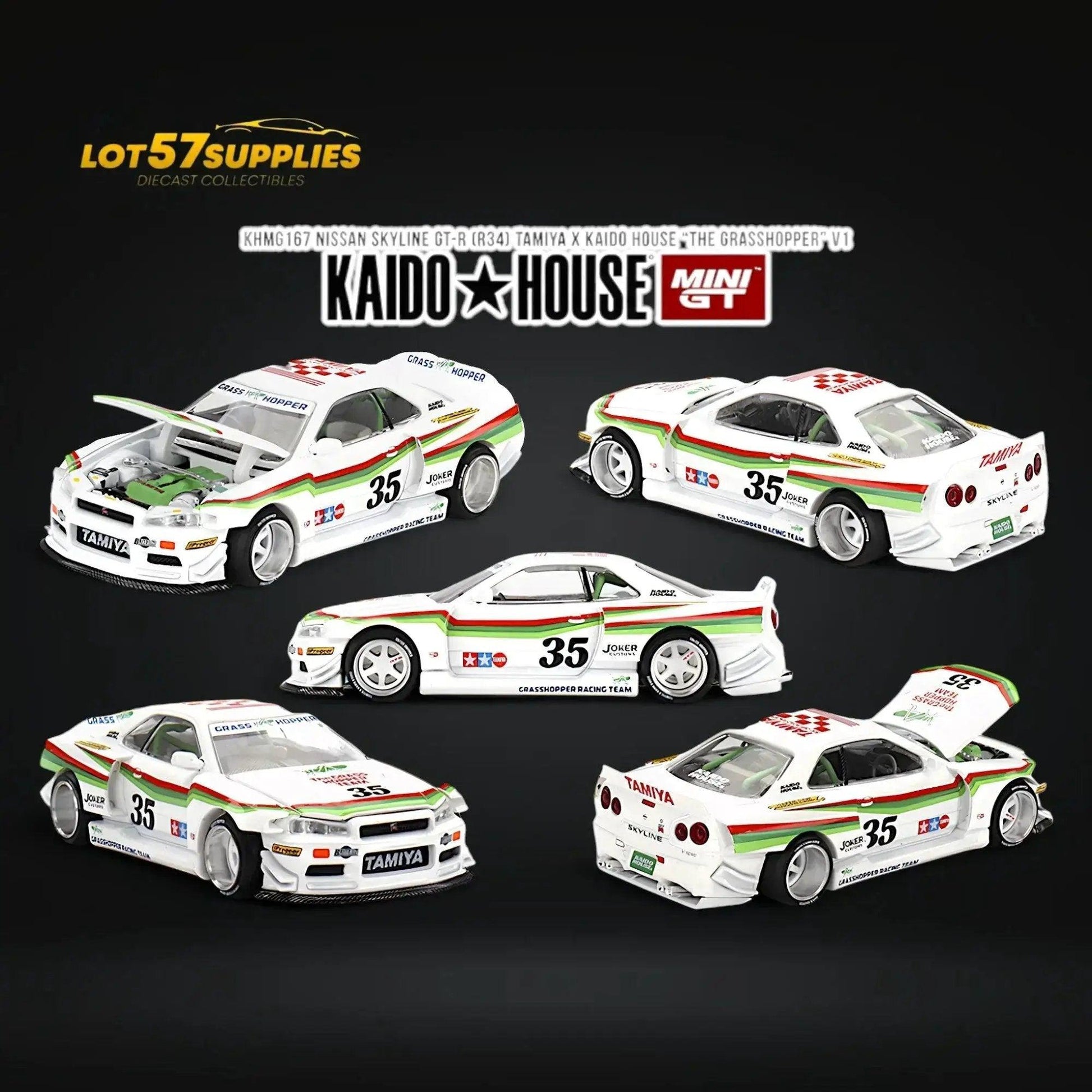  Mini GT x Kaido House Skyline GT-R R34 "The Grasshopper" V1 1:64 -  ToylandEU™