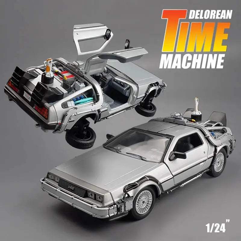 Diecast DeLorean DMC12 Model Car One Twenty Four Time Machine - ToylandEU