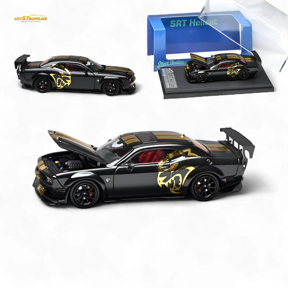 Diecast Dodge Challenger | 1:64 Scale Matte Black | Toylandeu™