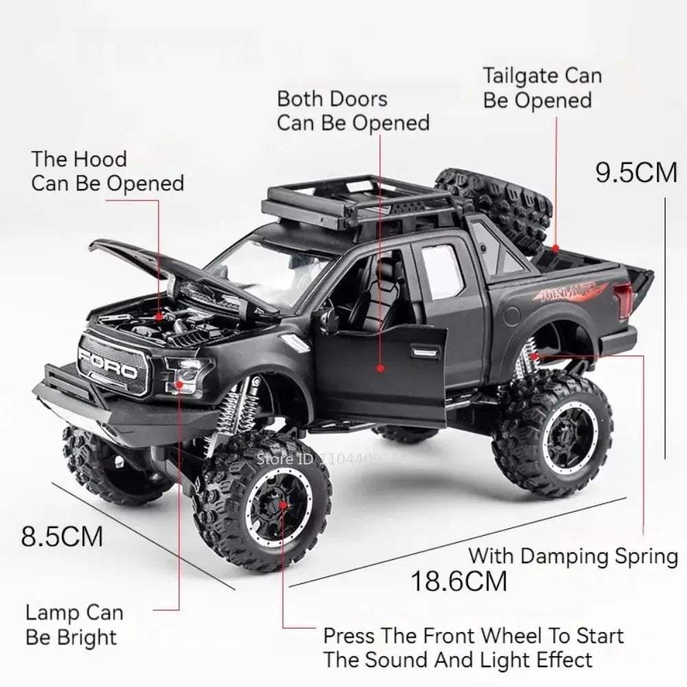  Diecast F150 Off Road Truck Pull Back With Lights -  ToylandEU™